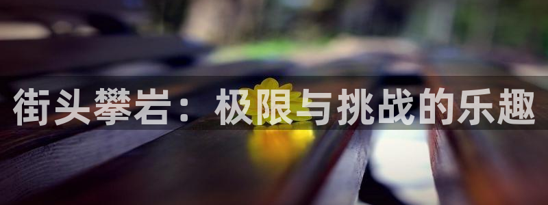 www.意昂4体育.com：街头攀岩：极限与挑战的乐趣